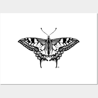 Not so real Butterfly V black-and-white Posters and Art